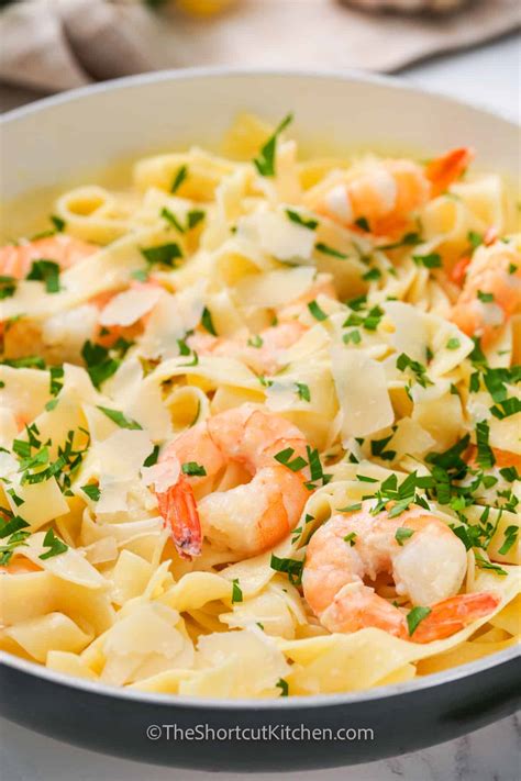 Easy Shrimp Fettuccine Alfredo With Jar Sauce Bios Pics