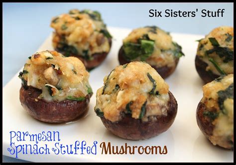 Parmesan Spinach Stuffed Mushrooms Recipe Six Sisters Stuff