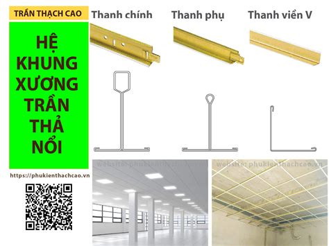 Khung Xương Trần Thả Nổi Thạch Cao 600x600 600x1200 Mm Thanh Chính Main