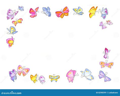 Butterfly Frame Stock Illustration Image Of Coloured 8298599