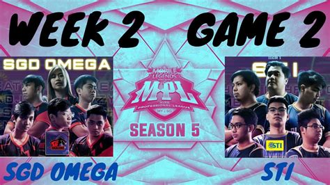 Game Mpl Ph Sgd Omega Vs Sti Bo Regular Season Week Day