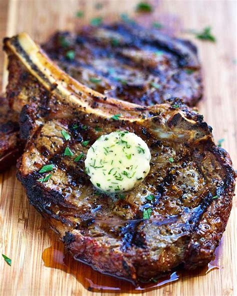 Rib Eye Steaks With Garlic And Herb Compound Butter On The Feedfeed