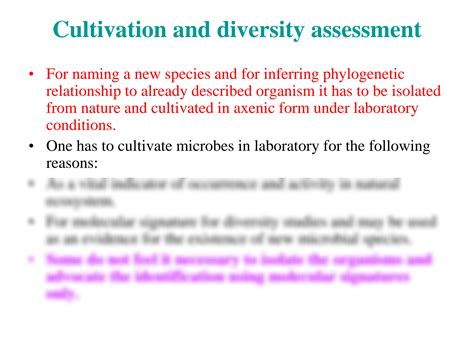 SOLUTION: Culture methods of assessing microbial diversity 2021 - Studypool