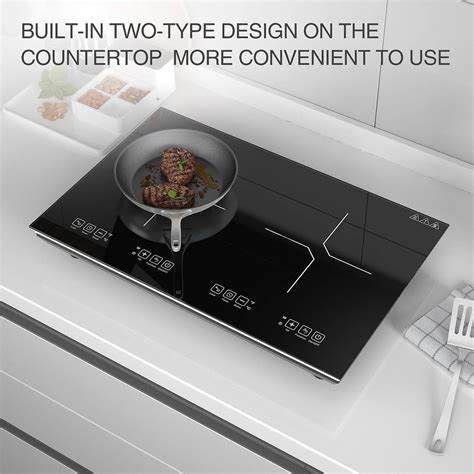 Vbgk Double Induction Cooktop 4000w Countertop Burner Hot Plate Lcd Sensor Touch Energy Saving