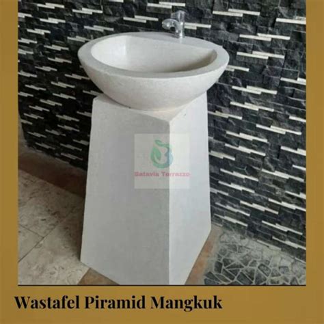 Promo Wastafel Terazzo Piramid Mangkuk Washtafel Handmade Teraso Diskon