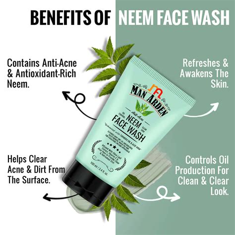 Buy Man Arden Anti Acne Neem Face Wash For Oil Control And Clear Skin 100 Ml Online And Get Upto