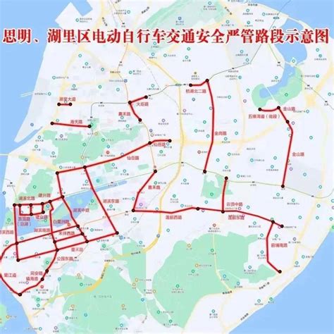 厦门警方发布！31条严管路段示意图来了！自行车违法智媒