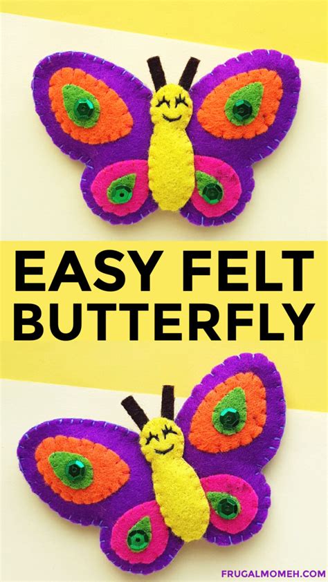 Felt Butterfly Plushie Frugal Mom Eh