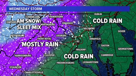 Wednesday Weather Watch Forecast In Dc Region Rain Wintry Mix Wusa