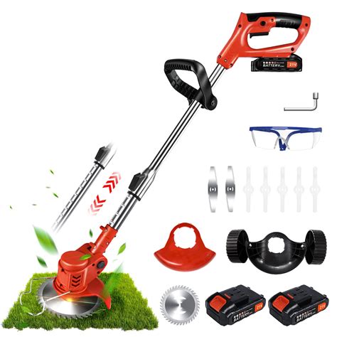 Buy Cordless Weed Wacker Brush Cutter Battery Powered, Suncanri 21V Grass Edger Lawn Tool ...