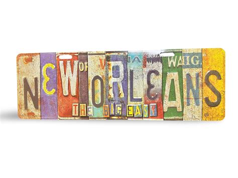 New Orleans Street Sign License Plate Wall Decor Etsy