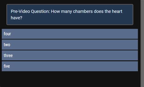 Pre Video Question How Many Chambers Does The Studyx