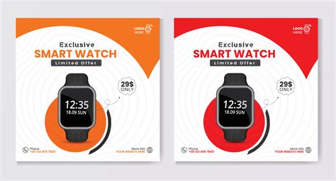 Smart Watch Banner Social Media Post Design Vector Art At Vecteezy