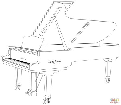 Piano coloring page | Free Printable Coloring Pages