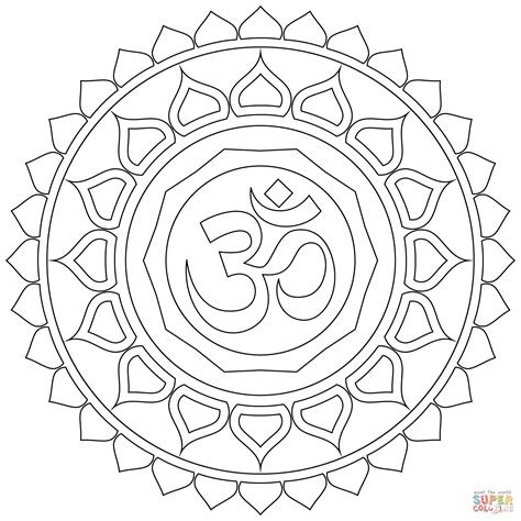 Coloriage Mandala Om Catégories Mandalas Tibétains Coloriages