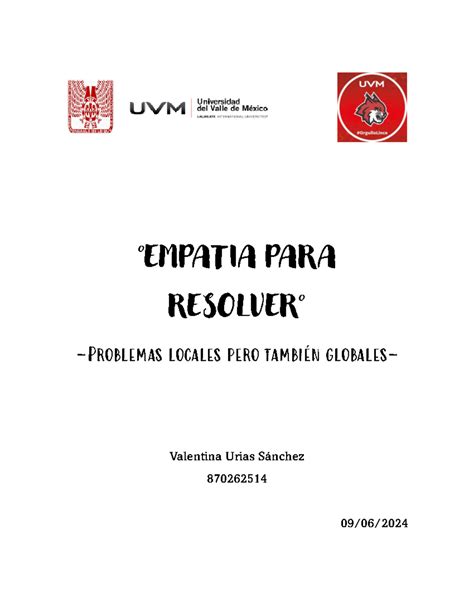 Actividad 7 Empatia Para Resolver EMPAT IA PARA RESOLVER