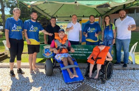 Projeto praia acessível chega à Santa Helena em uma parceria entre