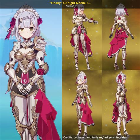 Finally A Knight Noelle Long Hair Options Genshin Impact Mods