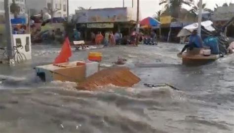 VIDEO Reportan dos muertes y daños por tsunami en Perú el país no