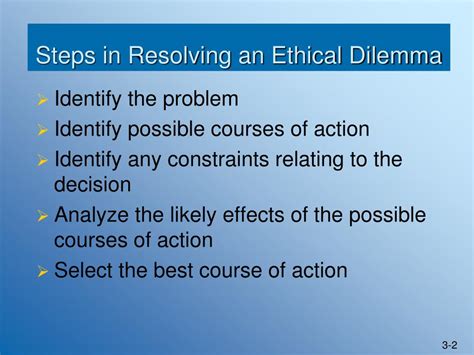 PPT Steps In Resolving An Ethical Dilemma PowerPoint Presentation