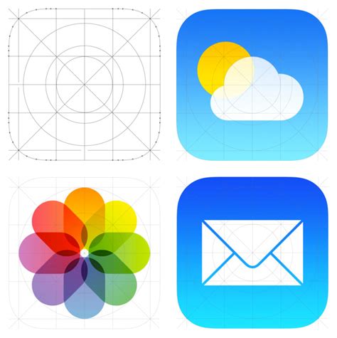 iOS 7 Icon Guides PSD by Alexander Obenauer on Dribbble