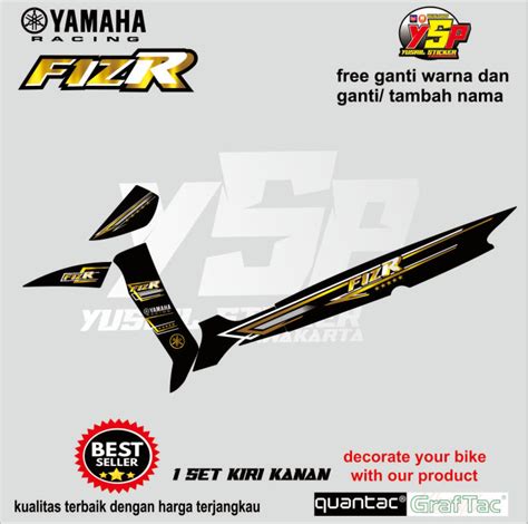 Stiker Striping Fizr F Zr F Z R Variasi Hitam Sudah Potongan Tahan