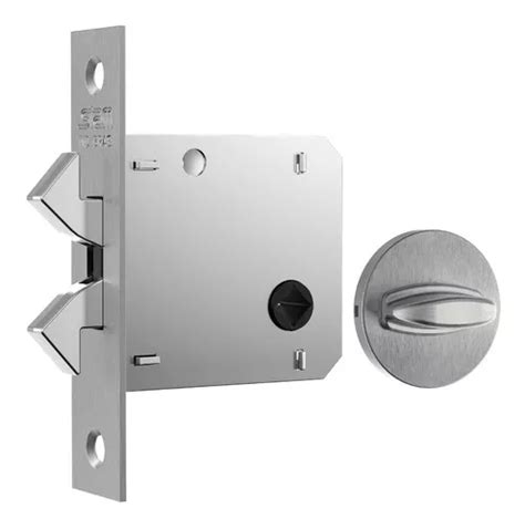 Fechadura Porta De Correr Wc Inox Escovado Ros Redonda Mercadolibre