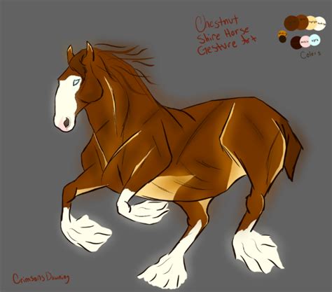 Chestnut Shire Horse