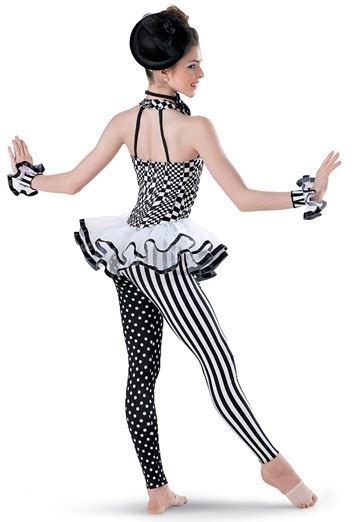 Sc Preloved Solo Weissman Black White Clown Unitard Costume With