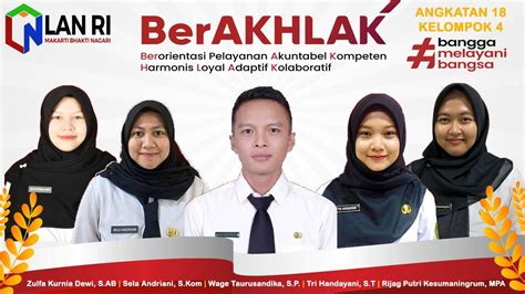 TUGAS KELOMPOK 4 Agenda 2 CORE VALUES ASN BerAKHLAK LATSAR CPNS