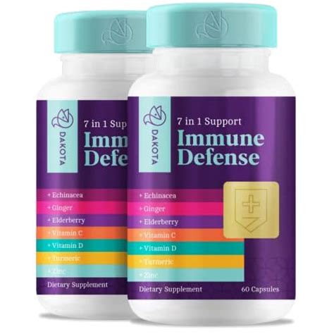 7 In 1 Immune Support Zinc Supplements Elderberry Vitamin C D3 Echinacea Turmeric Curcumin