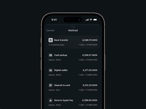transfer method selection  peter grochowski  dribbble