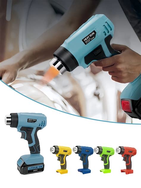 Portable Heat Gun Cordless Electric Heat Gun With 4 Nozzle For Makita Dewalt Milwaukee Bosch