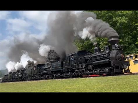 Cass West Virginia Locomotive Parade 2023 Five Locomotive Lash Up And