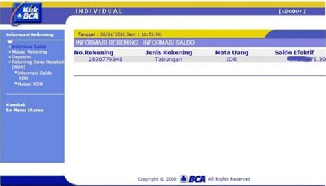 Cara Gampang Cek Saldo Bca Lewat Internet Banking