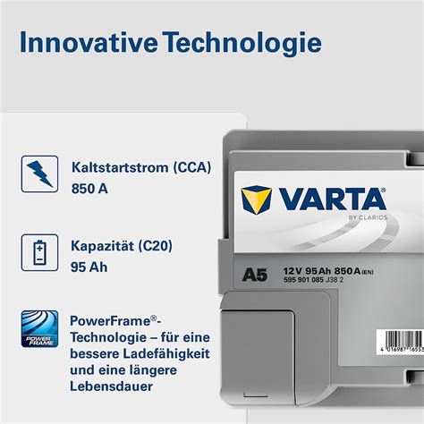 Varta A Ex G Silver Dynamic Agm Start Stop Plus Autobatterie V