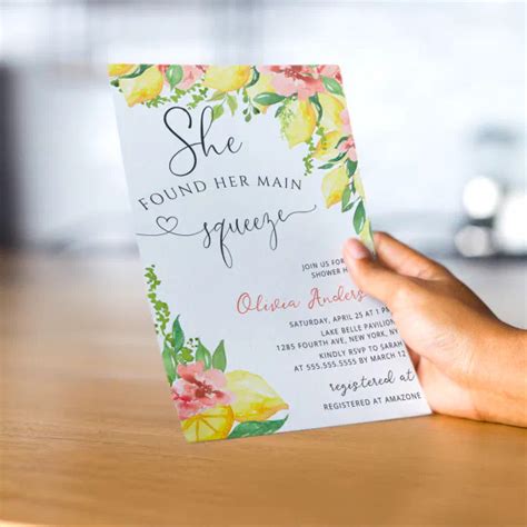 She Found Her Main Squeeze Bridal Shower QR Code Invitation Zazzle