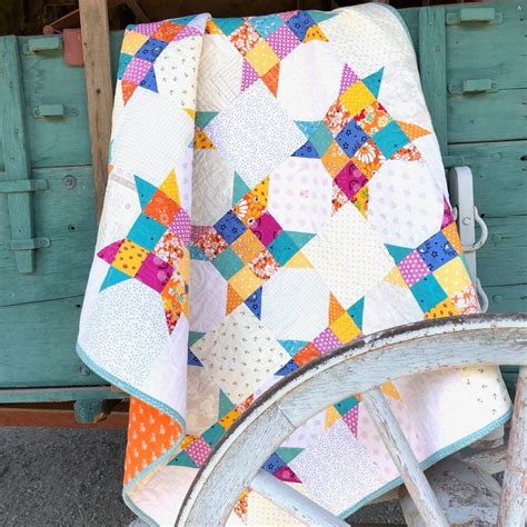 Patch Scrappy Star Quilt Pattern Pdf Etsy