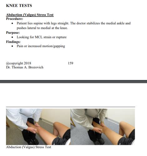 NMS Physical Knee Flashcards Quizlet