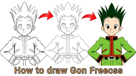 How To Draw Gon Freecss In Ibis Paint X Step By Step Tutorial For