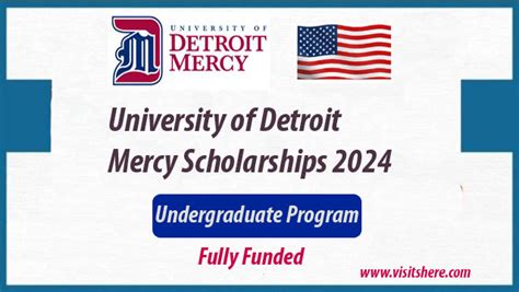 University Of Detroit Mercy Scholarships 2024 25 In Usa Fully Funded