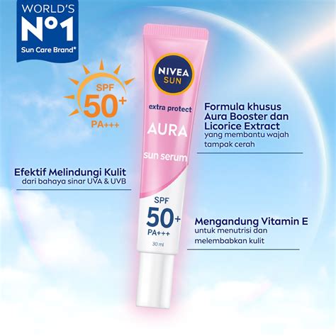 Nivea Sun Face Serum SPF50 PA 30ml Instant Aura Pink