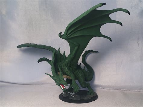 Green Dragon Painted Dnd Miniature/adult Green Dragon/huge/dnd ...