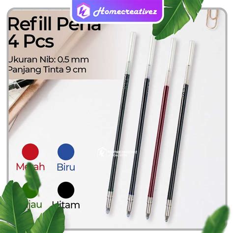 Jual Kaco GREEN Isi Refill Pena Pulpen Tinta Hitam Biru Merah Hijau 4