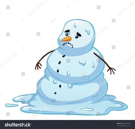 Melting Snowman SVG