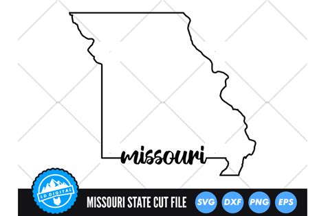 Missouri Svg Missouri Outline Usa States Cut File By Ld Digital