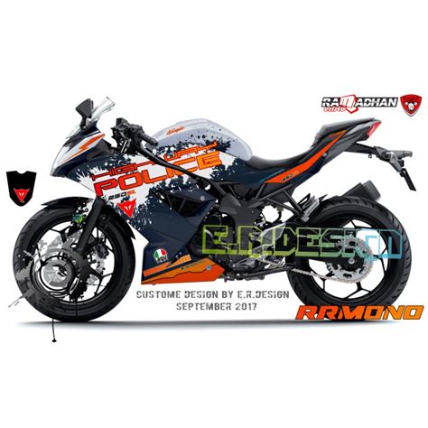 Jual 117 Dekal Decal Sticker Kawasaki Ninja 250SL RRmono Highway Police