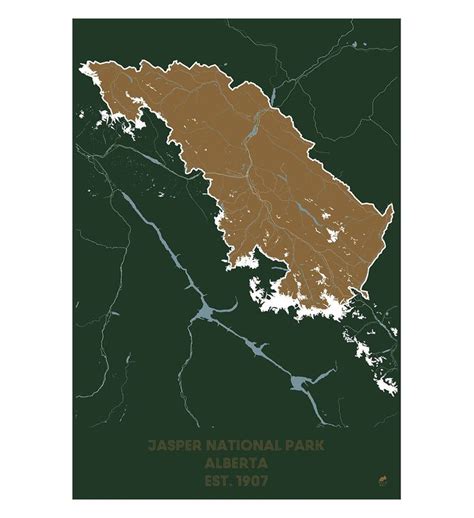 Jasper National Park Map Jasper National Park National Parks Map