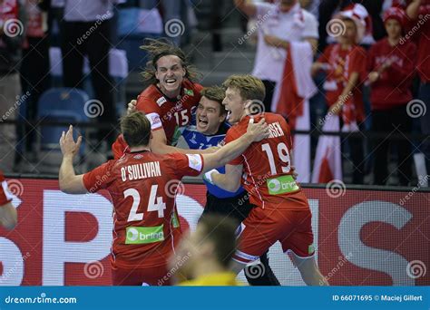 EHF EURO 2016 France Norway Editorial Image Image Of Goal Active