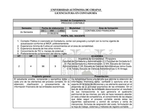 Proceso Contable Compressed Licenciatura En Contadur A Unidad De